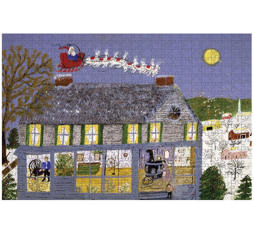 Pomegranate Grandma Moses: Santa Claus II Puzzle 500pcs