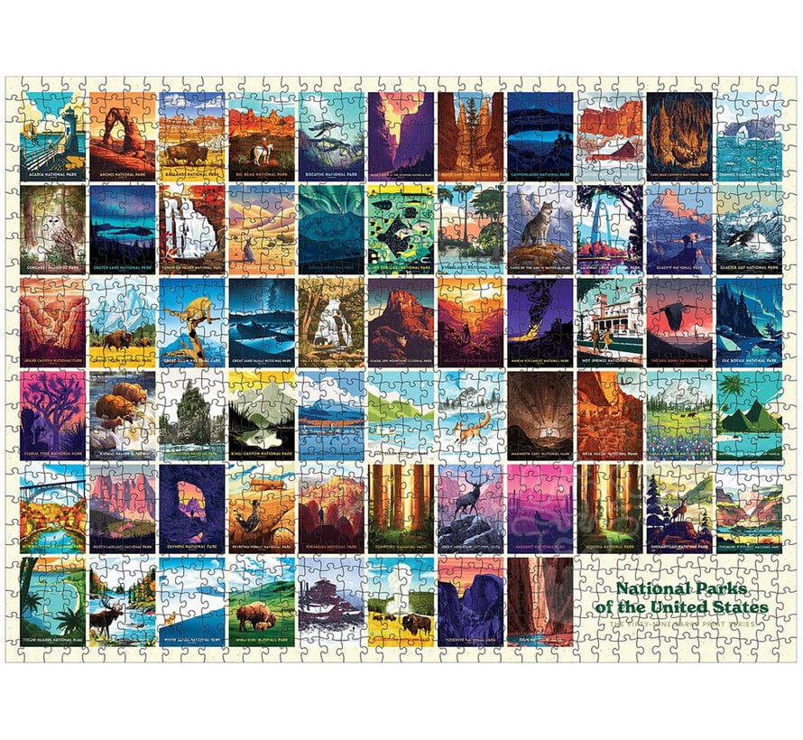 Pomegranate National Parks of the United States Puzzle 1000pcs