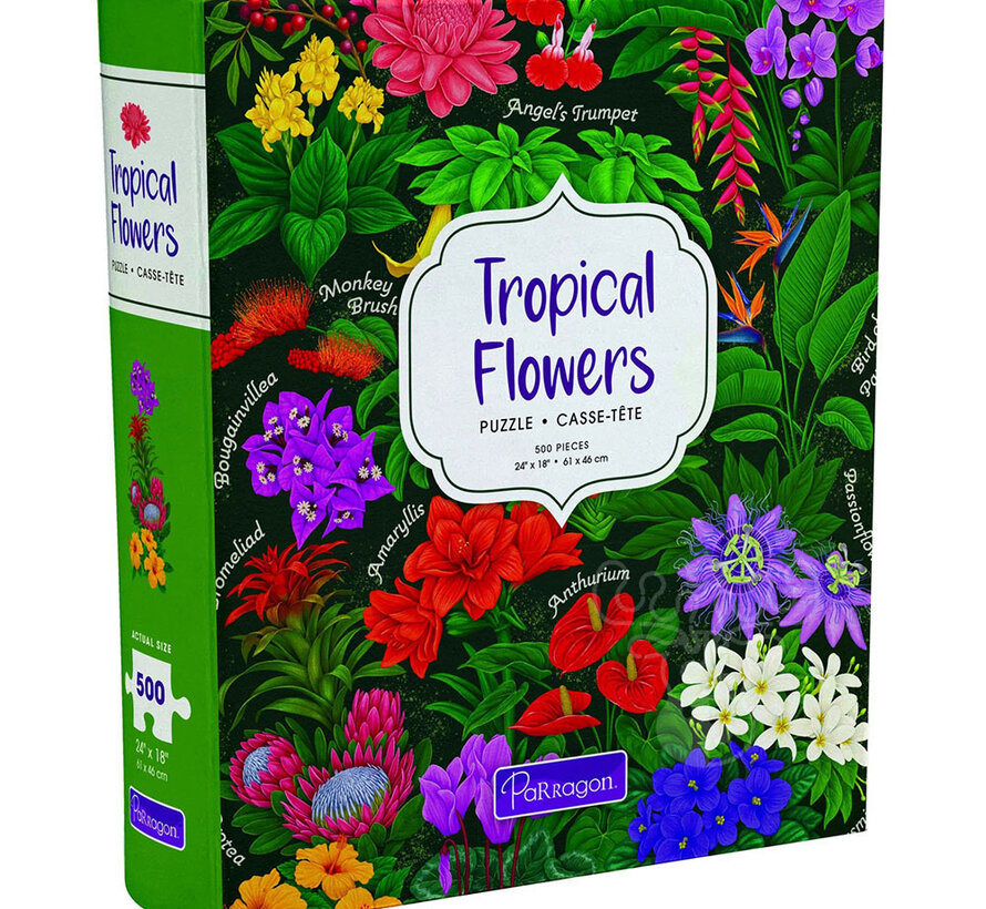 Parragon Tropical Flowers 500pcs Book Box