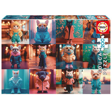 Educa Borras Educa Fashion Animals Puzzle 200pcs
