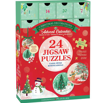 Eurographics Eurographics Christmas Decoration Advent Calendar Puzzle 24 x 50pcs
