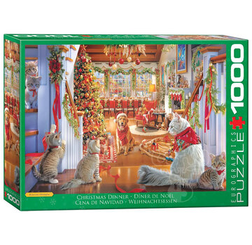 Eurographics Eurographics Artist Label Chinaglia: Christmas Dinner Puzzle 1000pcs