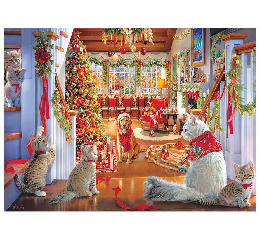 Eurographics Artist Label Chinaglia: Christmas Dinner Puzzle 1000pcs