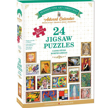 Eurographics Eurographics Modern Fine Art Christmas Advent Calendar Puzzle 24 x 50pcs