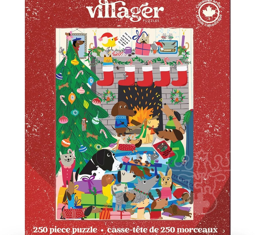 Villager Merry Barkmas Puzzle 250pcs