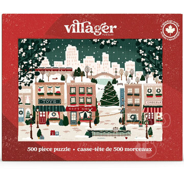 Villager Puzzles Villager Small Town Holiday Puzzle 500pcs