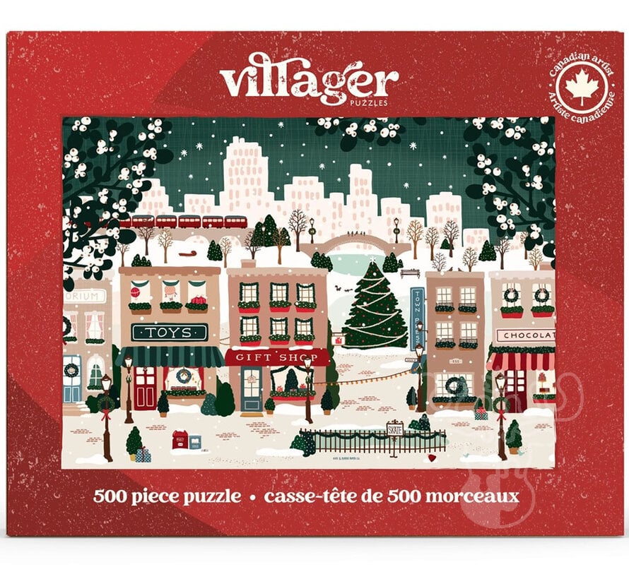 Villager Small Town Holiday Puzzle 500pcs