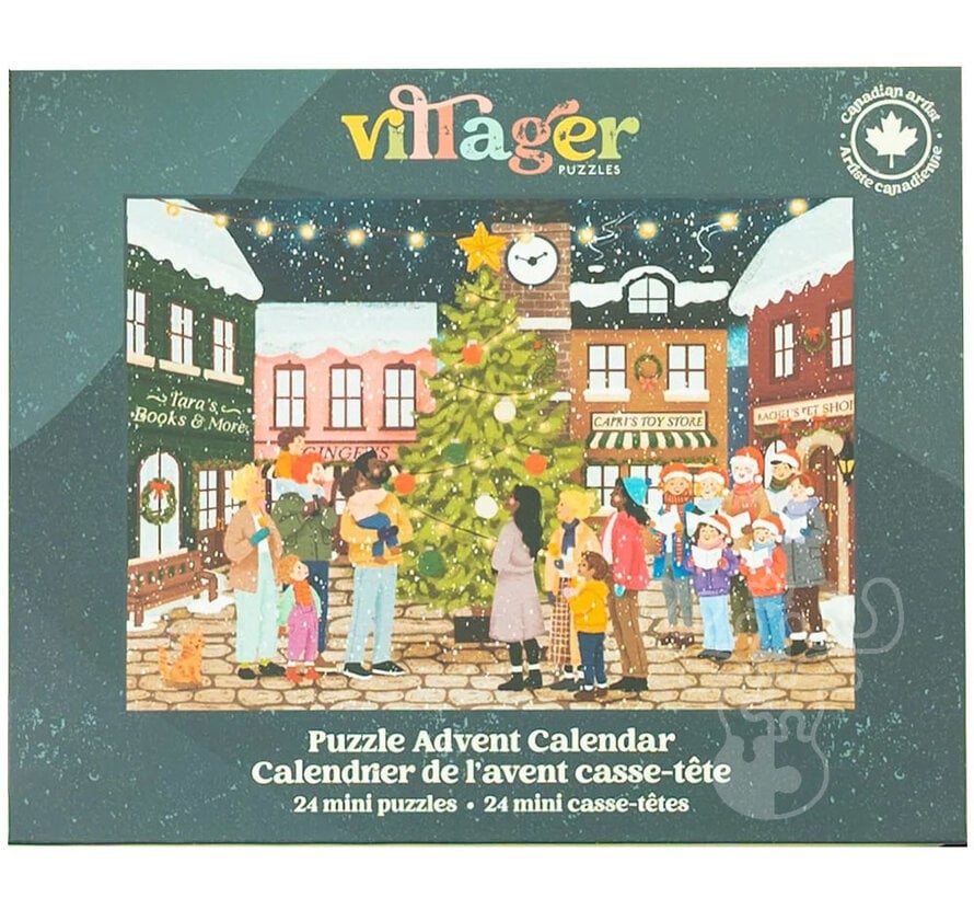 Villager Village Christmas Advent Calendar Puzzle 24 x 99pcs