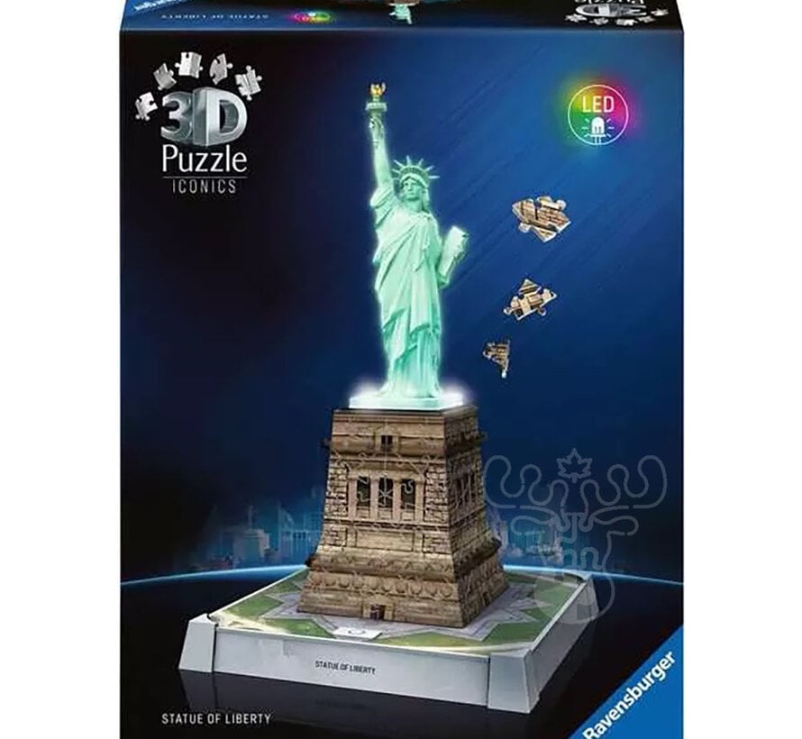 Ravensburger Iconics 3D Statue of Liberty Night Edition Puzzle 108pcs