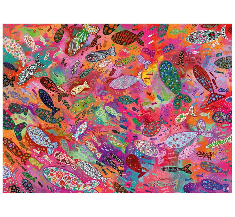 Ravensburger Fish in Fuchsia 500pcs