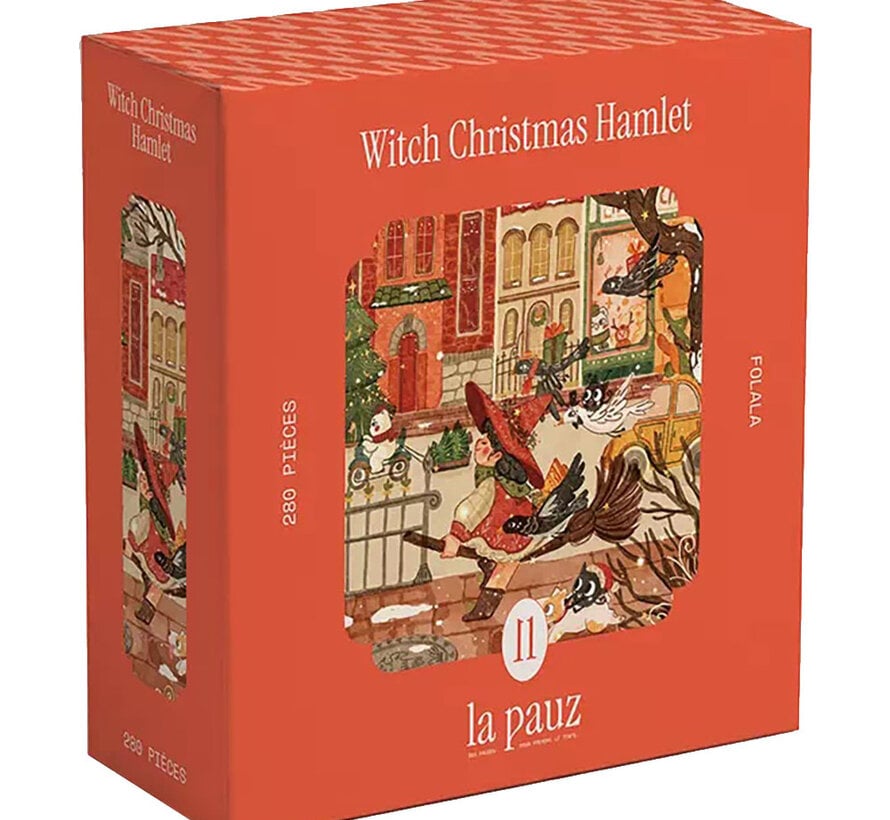 La Pauz Witch Christmas Hamlet Puzzle 280pcs