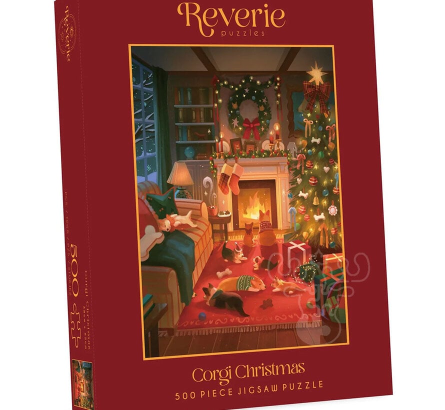 PRE-ORDER Reverie Corgi Christmas Puzzle 500pcs CANADA ONLY