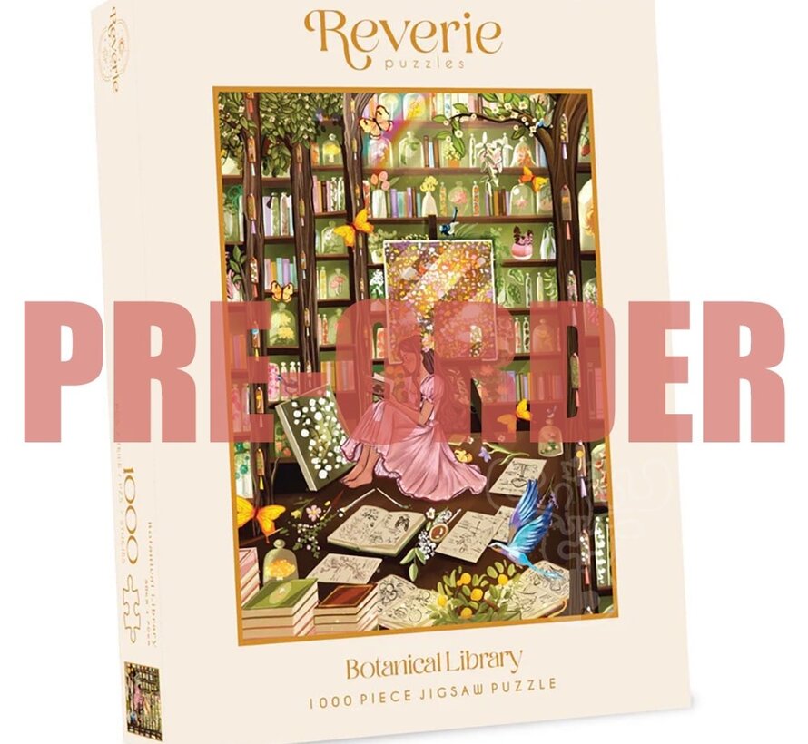 PRE-ORDER Reverie Botanical Library Puzzle 1000pcs CANADA ONLY
