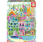 Educa Borras Educa Barcelona by Car Pintos Puzzle 1000pcs