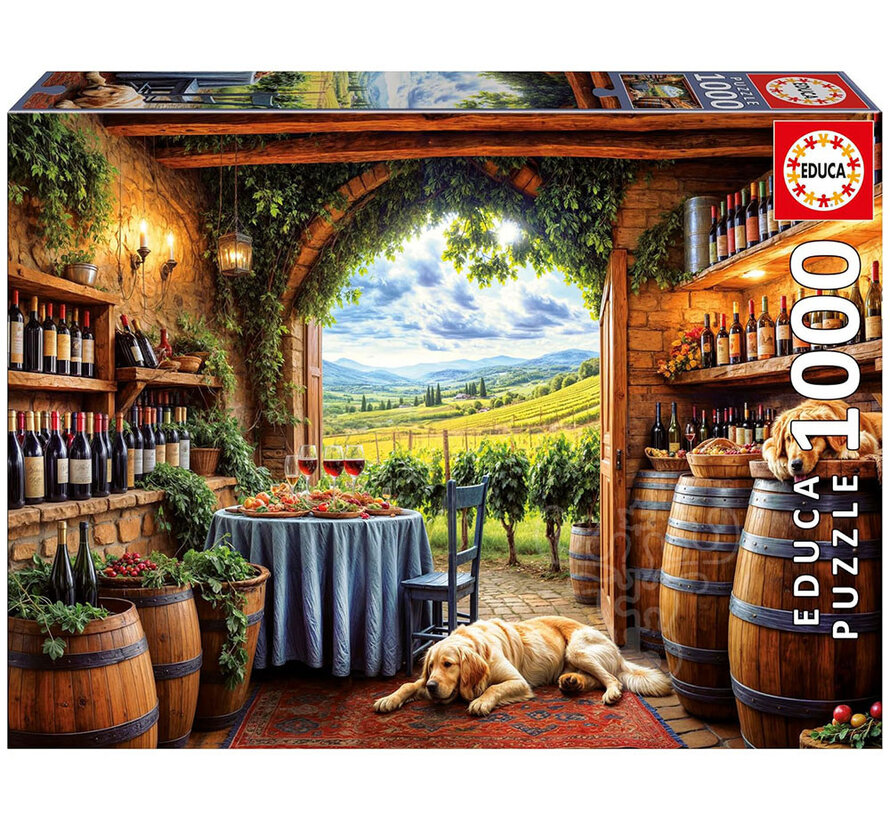 Educa Canes et Vinum (Dogs & Wine) Puzzle 1000pcs