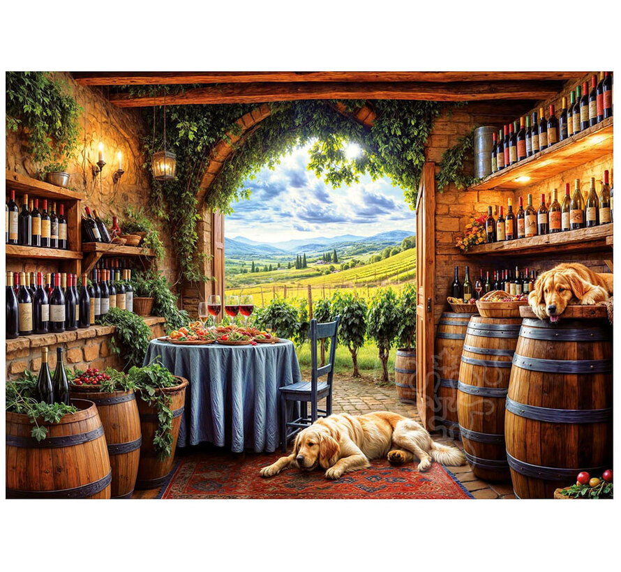 Educa Canes et Vinum (Dogs & Wine) Puzzle 1000pcs