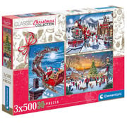 Clementoni Clementoni Classic Christmas: Christmas Collection Puzzle 3 x 500pcs