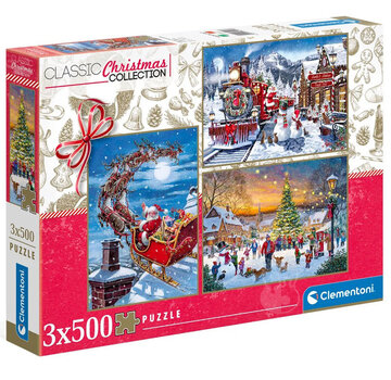 Clementoni Clementoni Classic Christmas: Christmas Collection Puzzle 3 x 500pcs