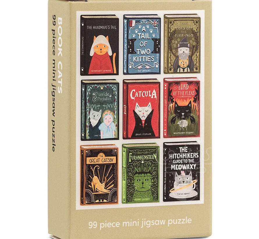 Happily Book Cats Mini Puzzle 99pcs