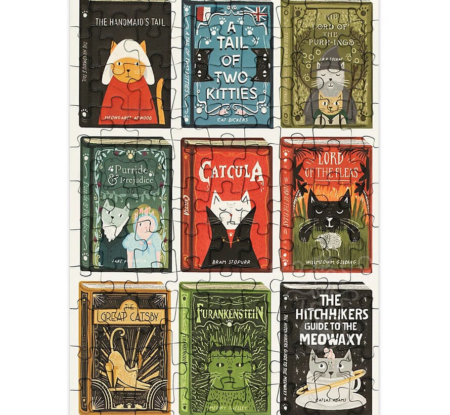 Happily Book Cats Mini Puzzle 99pcs