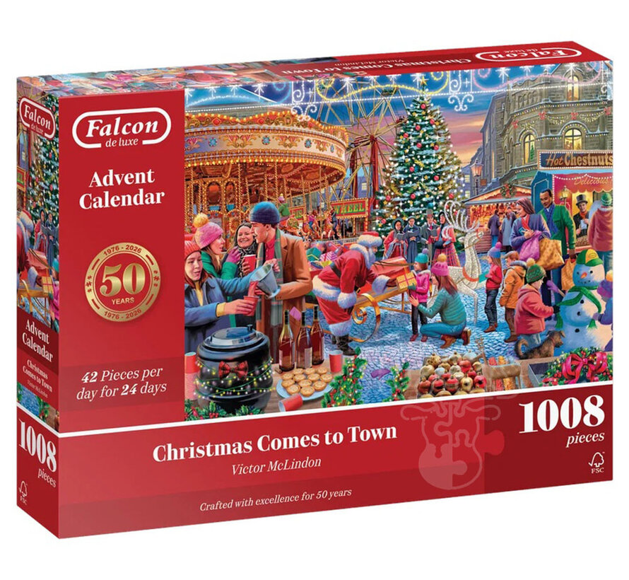 Falcon Christmas Comes to Town Advent Calendar 2026 Puzzle 24 x 42pcs