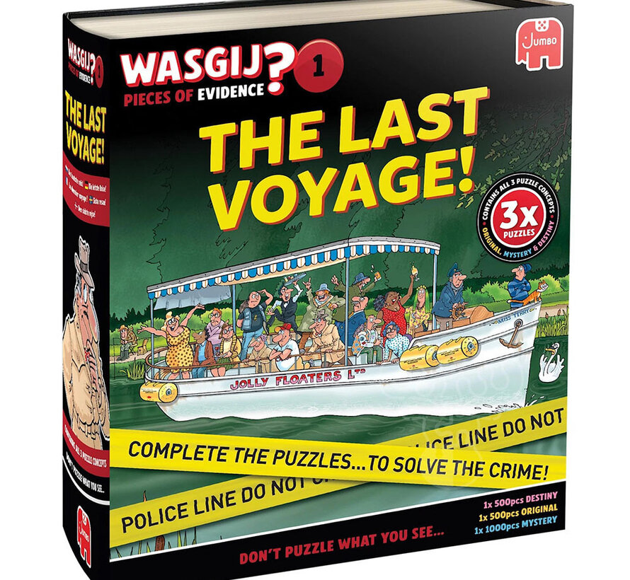 Jumbo Wasgij Pieces of Evidence 1: The Last Voyage Puzzle 2 x 500pcs, 1 x 1000pcs