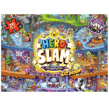 Laurence King Publishing Laurence King Jamie Smart's Hero Slam Jigsaw Puzzle: Inside the Temple of the Cat Demon Puzzle 200pcs