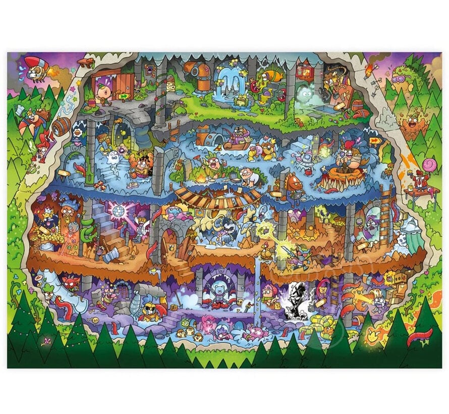 Laurence King Jamie Smart's Hero Slam Jigsaw Puzzle: Inside the Temple of the Cat Demon Puzzle 200pcs
