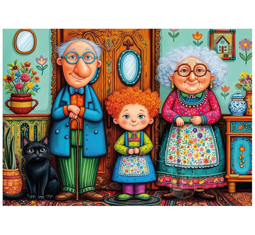 JaCaRou Grandpa, Grandma & Me (Collection NovIA) Puzzle 1000pcs