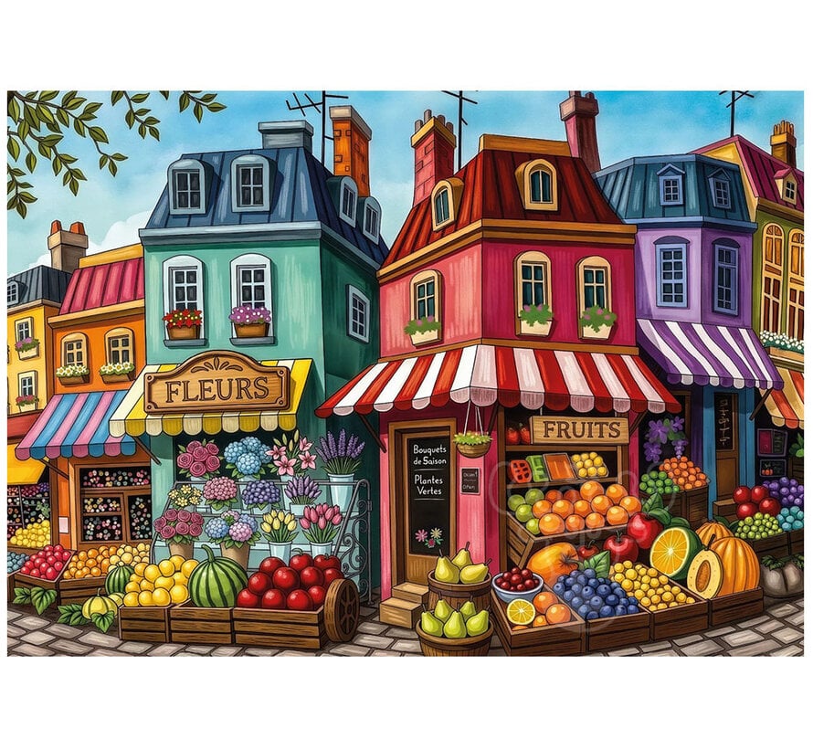 JaCaRou Fruit & Flower Corner Shop (Collection NovIA) Puzzle 1000pcs