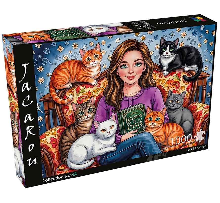 JaCaRou Cats & Chapters (Collection NovIA) Puzzle 1000pcs