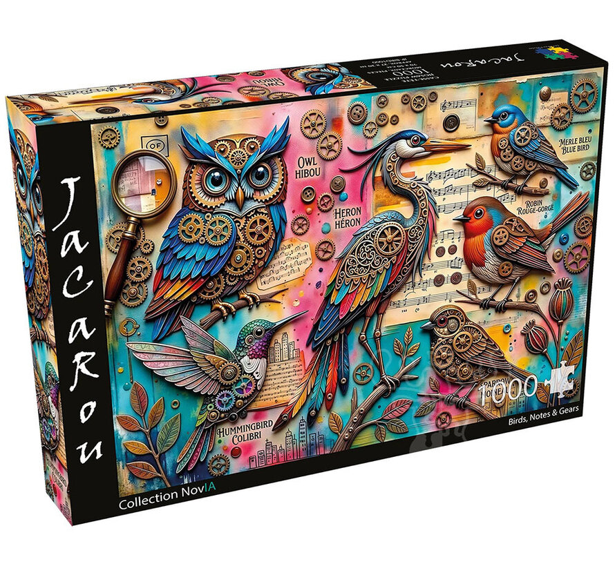 JaCaRou Birds, Notes & Gears (Collection NovIA) Puzzle 1000pcs