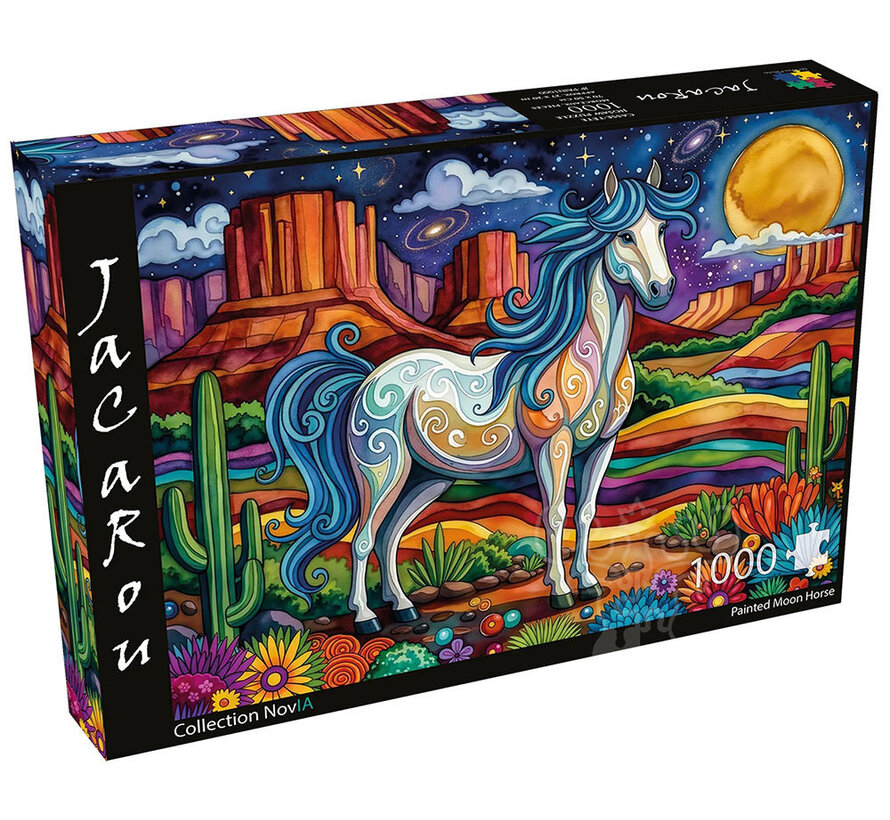 JaCaRou Painted Moon Horse (Collection NovIA) Puzzle 1000pcs