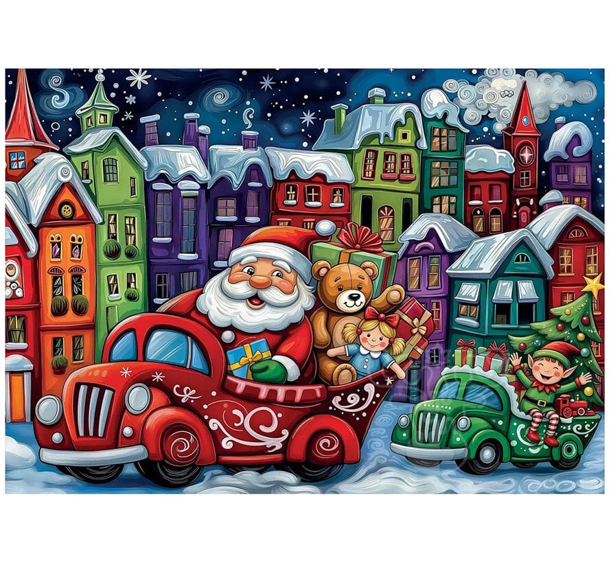 Delfy Santa's Holiday Drive Puzzle 1000pcs