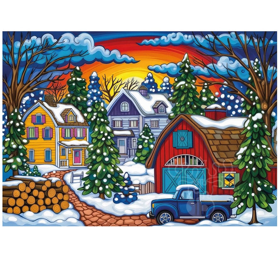 JaCaRou Frosted Farm Memories (Collection NovIA) Puzzle 1000pcs