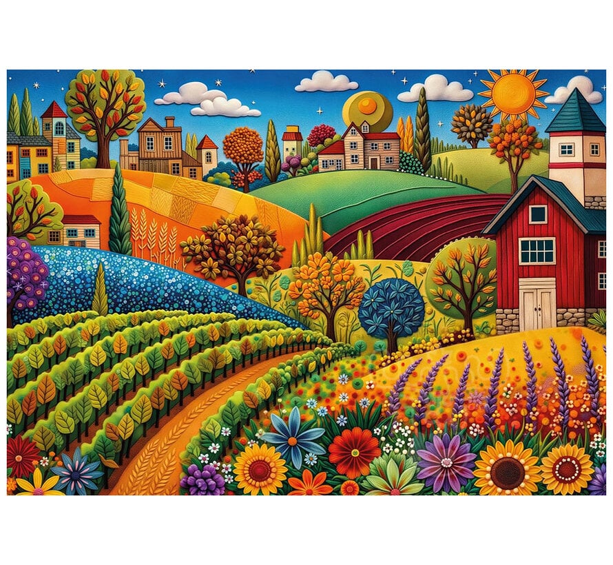 JaCaRou Sunny Harvest Hills (Collection NovIA) Puzzle 1000pcs