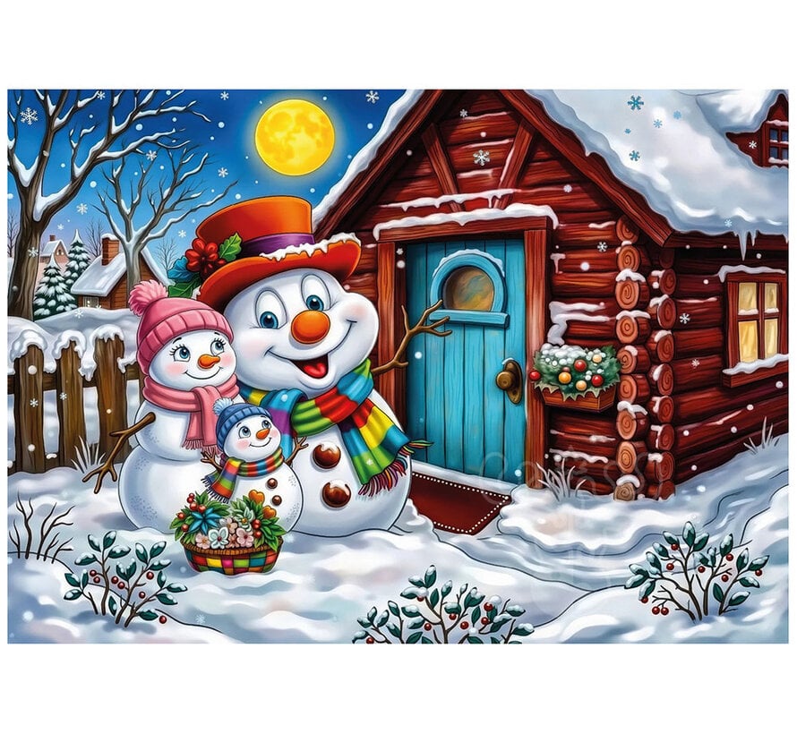 JaCaRou Happy Snowman Family (Collection NovIA) Puzzle 1000pcs