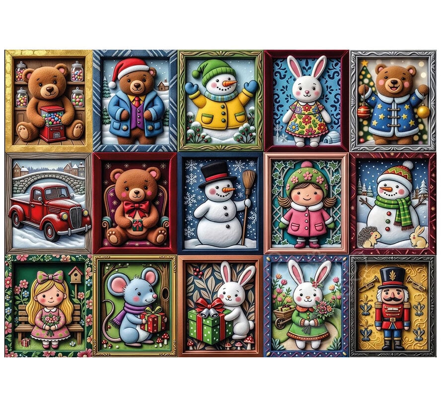 JaCaRou Framed Christmas Charm (Collection NovIA) Puzzle 1000pcs