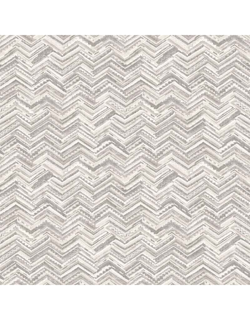 Northcott Canyon Creek Cream Grey zigzag (1/2m) - 23864-11