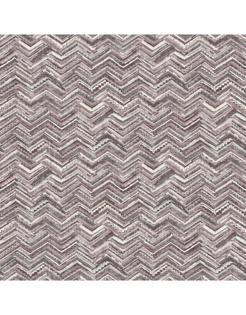 Northcott Canyon Creek Charcoal Plum Zig Zag (1/2m)- 23864-98