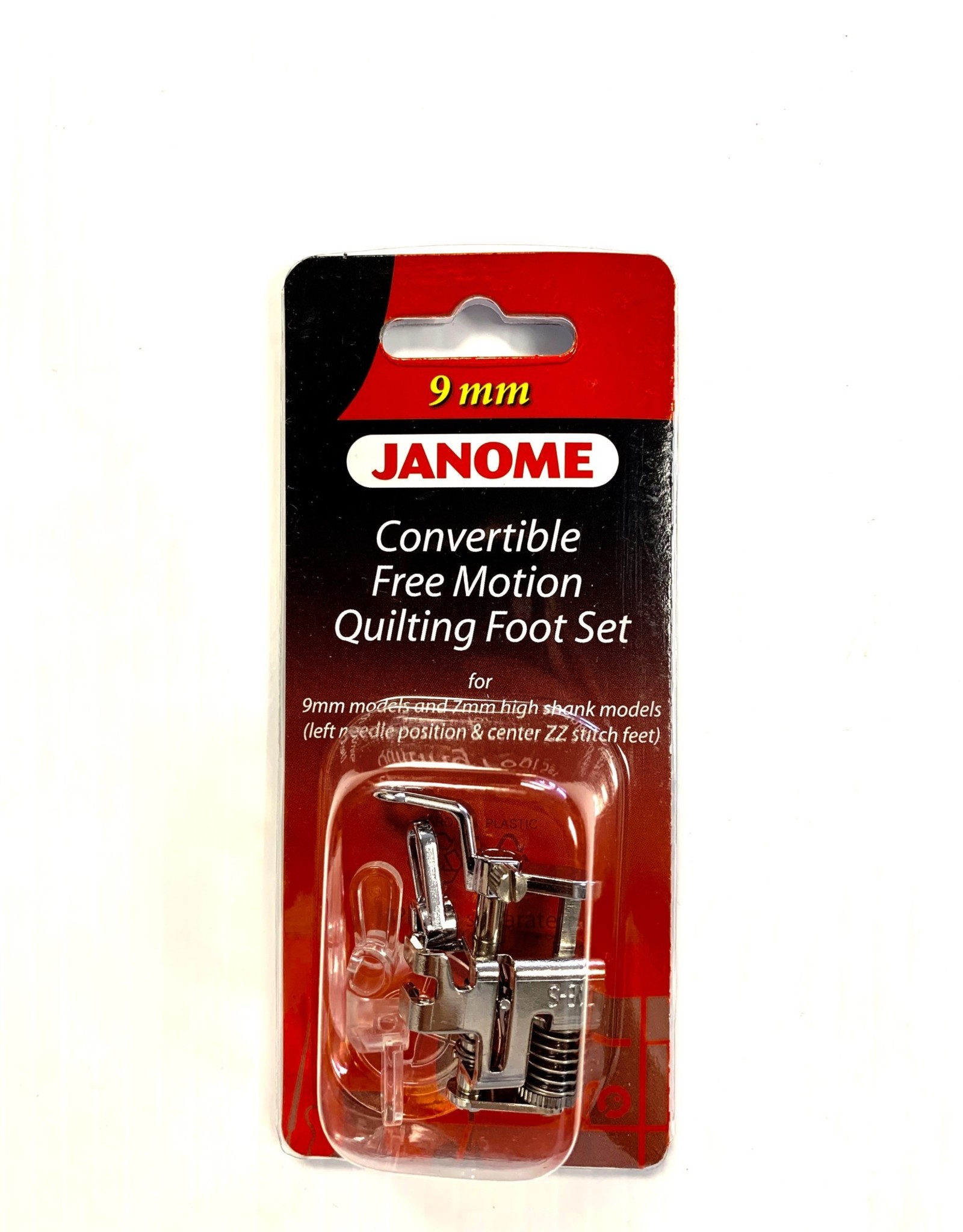 Janome 9 mm Convertible Free Motion Quilting Foot Set- 202146001