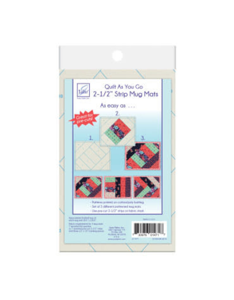 Quilt as you go 2-1/2" Strip Mug Mats