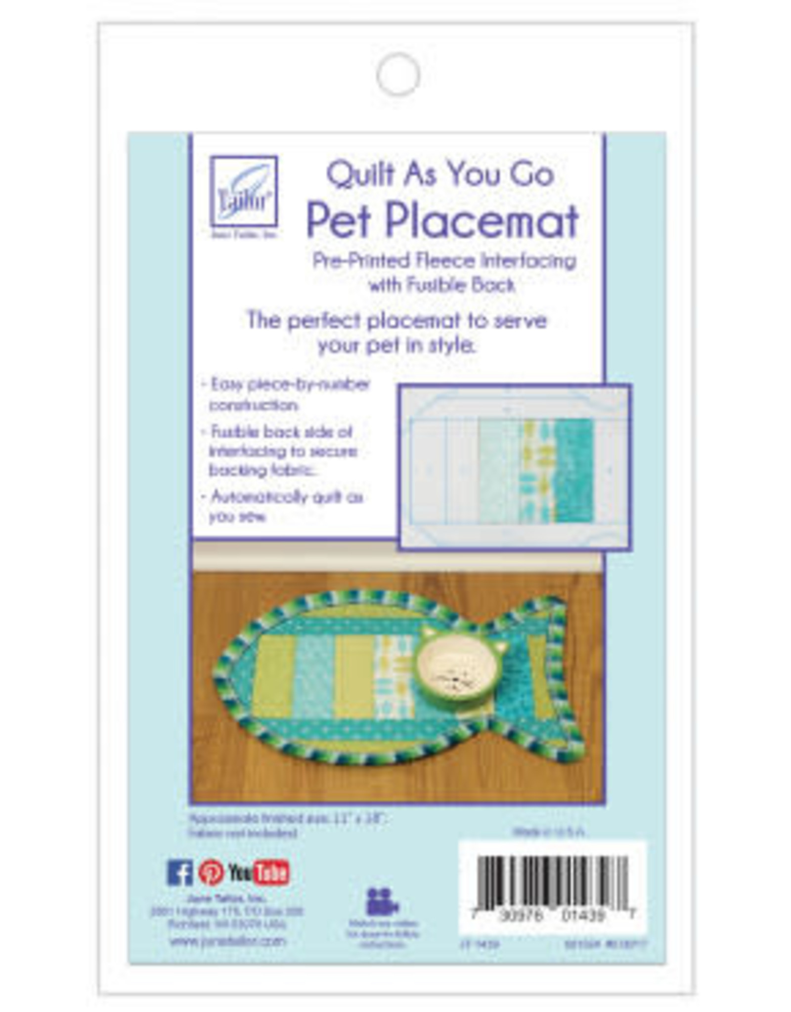 Quilt as you go pet placemat Dominion Sewing Centre & Studio