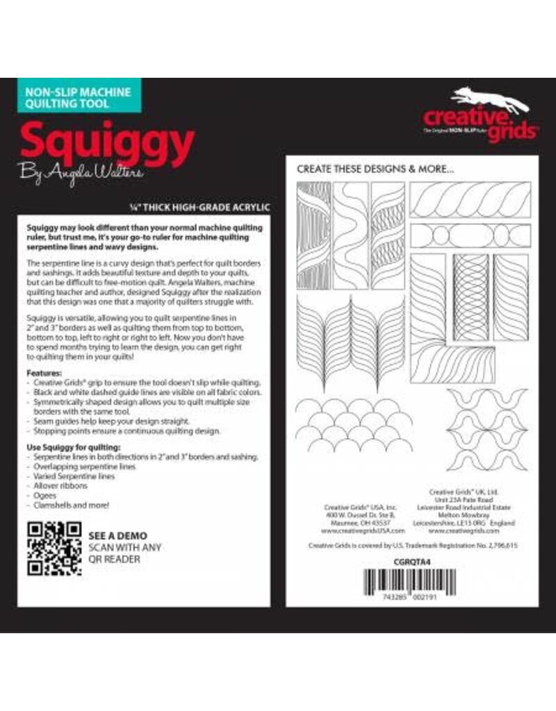 Creative Grids Creative Grids Machine Quilting Tool - Squiggy