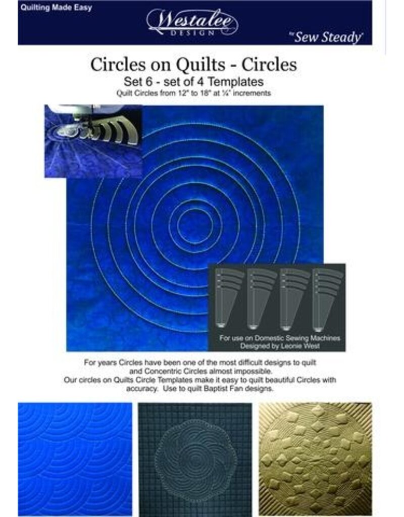 Westalee Circles on Quilts  Set 3 - Set of 4 Low Shank