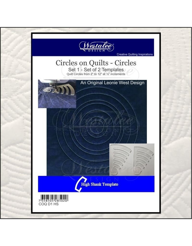 Westalee Circles on Quilts Low Shank Set of 2