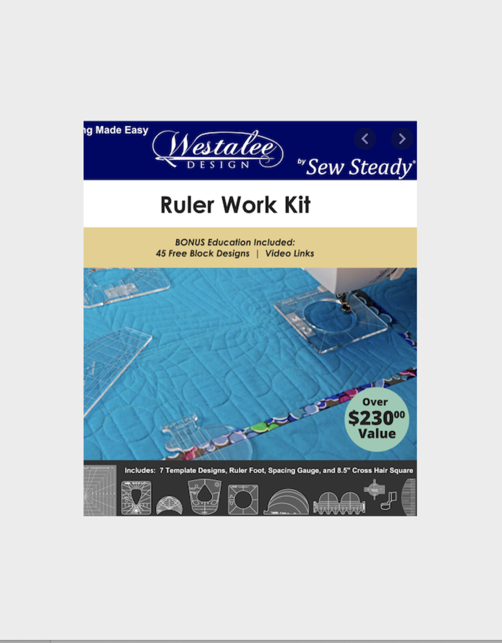 Westalee Ruler Work Kit High Shank