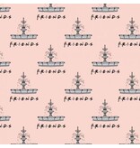 Camelot Fabrics Peach Friends Fountain Flannel