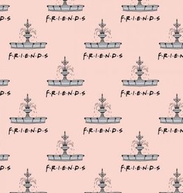 Peach Friends Fountain Flannel (1/2m)