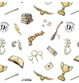 Camelot Fabrics Harry Potter Cotton White